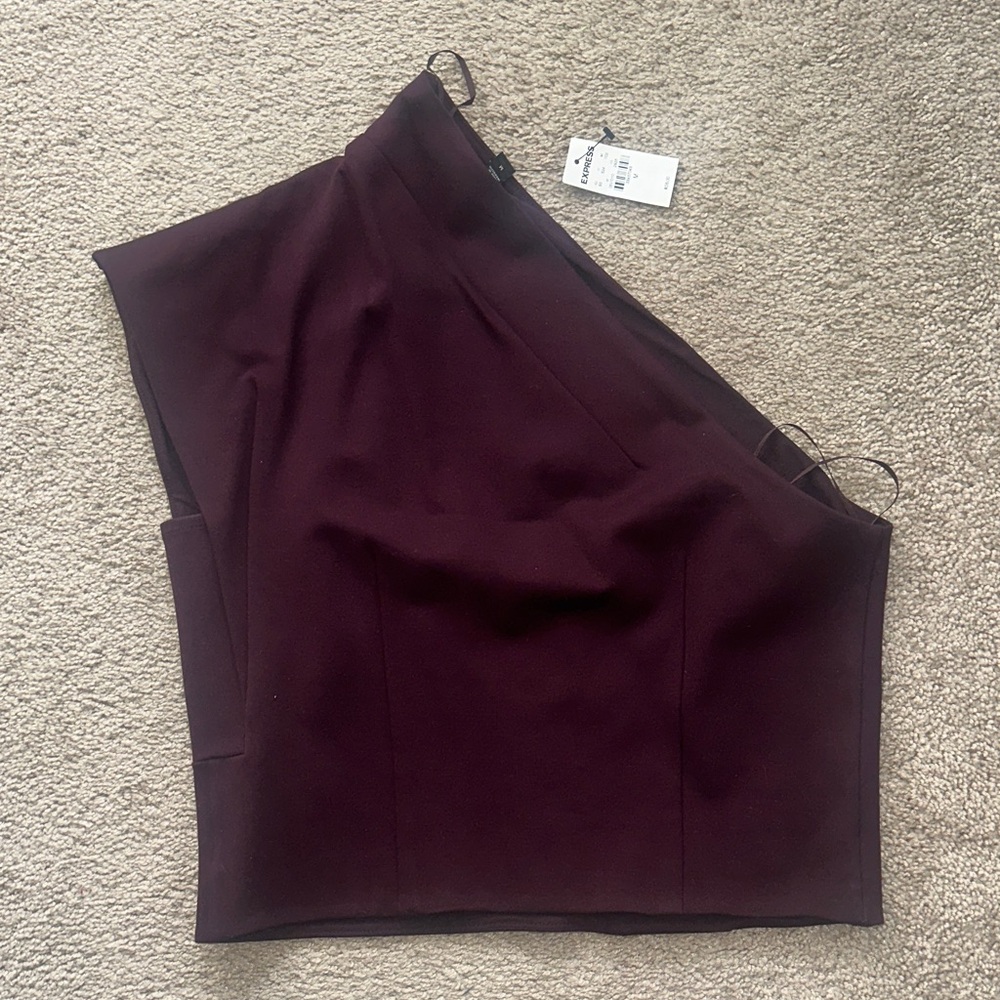 Elegant Plum Women's Shirt Off the shoulder